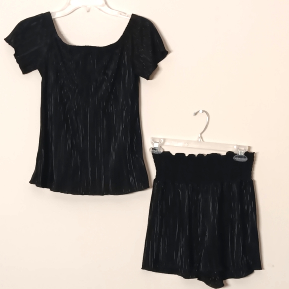 Butterflies and Zebras Girl's Top and Shorts Set,size XL